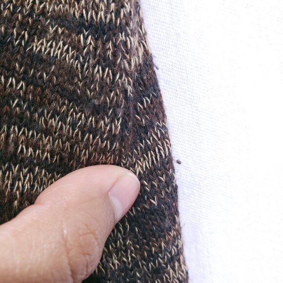 Ruby Rox Women Brown Marl Striped Cowl Neck Sleeveless Mid Dress Size M - Picture 10 of 16